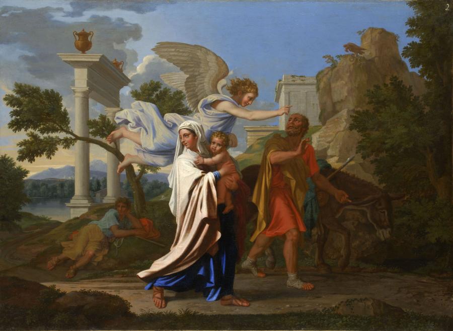 Nicolas Poussin, La Fuite en Egypte,1657. 
