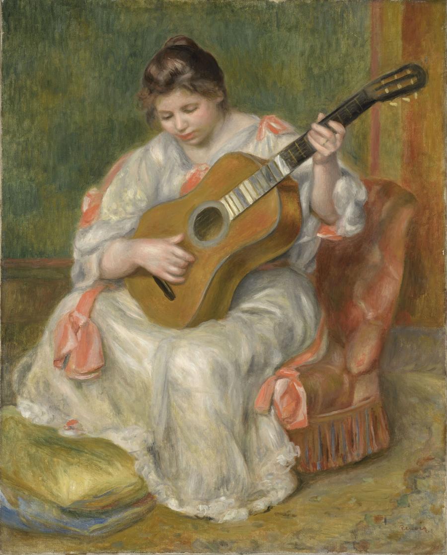 Auguste Renoir, Femme jouant de la guitare, vers 1890. 